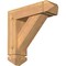 Ekena Millwork Traditional Arts and Crafts Smooth Bracket w/ Offset Brace, Western Red Cedar, 5 1/2"W x 18"D x 18"H BKT0604X18X18TRA03SWR - alternate 1